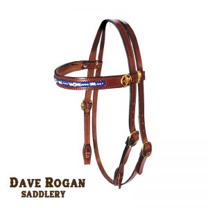 Handmade english leather quick change show bridle